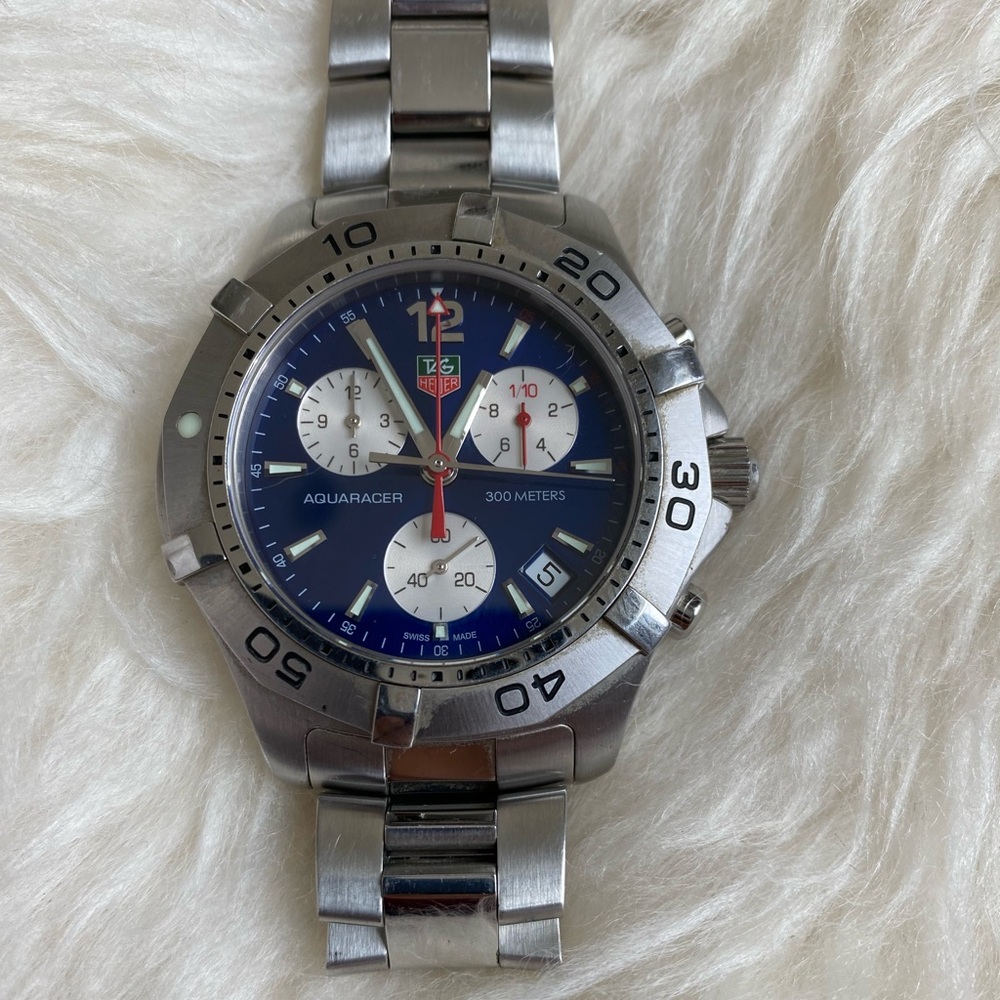 Tag Heuer Aquaracer Blue Dial Men’s Watch, CAF1112. - Picture 13 of 16